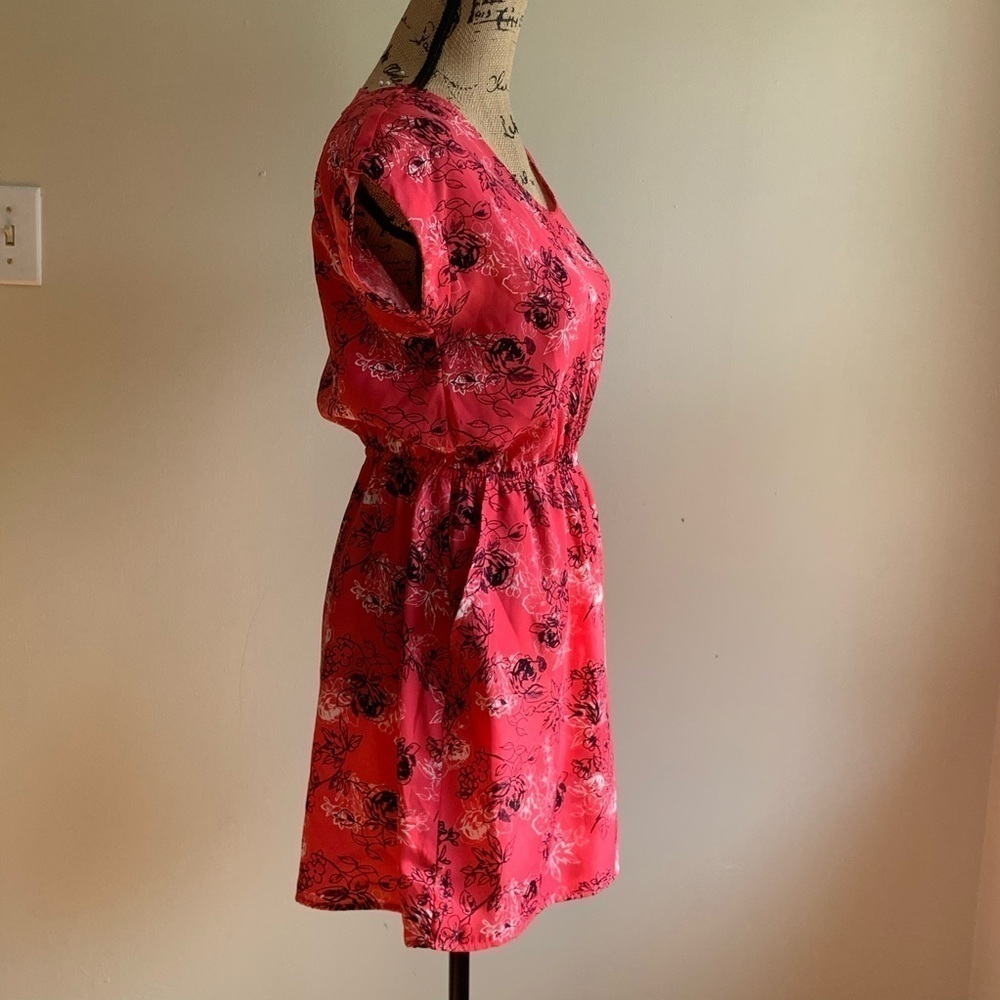 Candie’s pink black floral dress size S - Picture 2 of 9